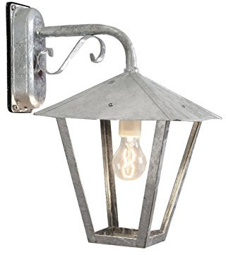 Laterne Konstsmide Benu Wandleuchte - Farbe: Metallisch,rostfarben - Material: Glas,Stahl - Fassung: E27 Leistung: max. 100W Schutzart: IP23 - Maße: Höhe: 43 cm Breite: 26 cm Tiefe: 32 cm - Kein Leuchtmittel inklusive - Diese Leuchte ist geeignet für Leuchtmittel der Energieklassen A++,A+,A,B,C,D,E.