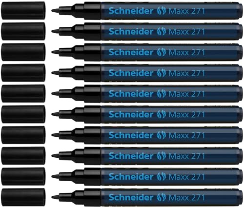 Schneider Maxx 271 Paint-Marker (Rundspitze, 1 - 2 mm) 10er Packung schwarz
