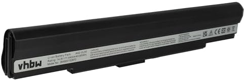 vhbw Akku kompatibel mit Asus UL30A | UL30A-A1, U30JC, U35, U35JC, U45, U45JC, UL30, U30, U30SD Notebook (4400 mAh, 14,8 V, Li-Ion)