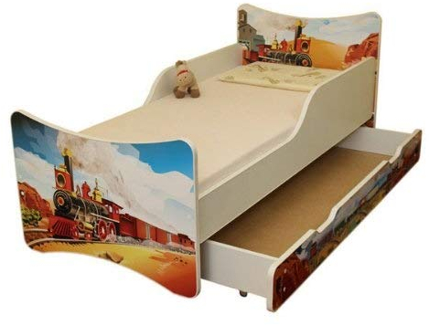 Best For Kids Kinderbett mit Schaummatratze mit TÜV Zertifiziert 80x160 - MIT SCHUBLADE Zug