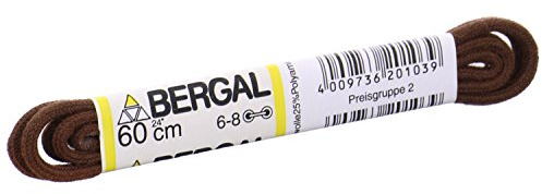 1 Paar Bergal Schnürsenkel mittelbraun - rund - dünn - Ø 2,5 mm (60 cm)