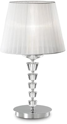Ideal Lux Pegaso TL1 Big E27 Chrom, weiß Tischleuchte