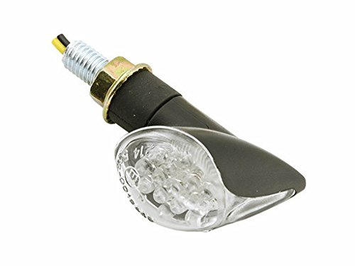 INDICATOR SET M8 LED Black Cone Clear Glass
