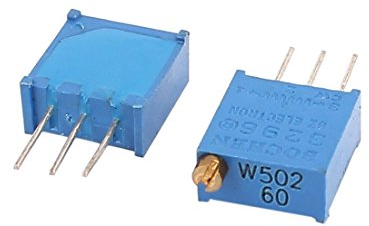 sourcing map 5 Stück 3296 W502 5K Ohm Potentiometer Trimmer Variable Widerstand