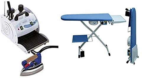 SNAIL Commercial Ironing System - 2-litre Boiler, Vacuum and Heated Ironing Board Table & Iron + FREE Iron Shoe