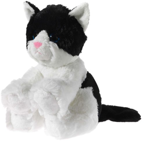 Heunec 247376 - Glitter-Kitty Katzen-Baby, schwarz/weiß