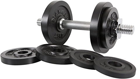 HAMMER 6721 Set Hanteln 15 Kg, Schwarz/Silber