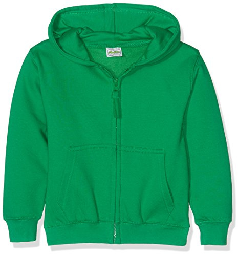 AWDis Boy's Kids Zoodie Hoodie, Green (Kelly Green), Small