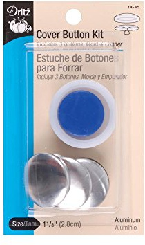 Dritz Abdeckknopf Werkzeug, 3,8 cm, 3, Nickel Knopf-Set, Aluminium, Size 45-1-1/8-Inch, 3