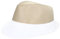 Caspar Unisex Trilby Hut/Strohhut mit farbiger Krempe - 2 Modelle - viele Farben - HT001, Farbe:No.1 weiß