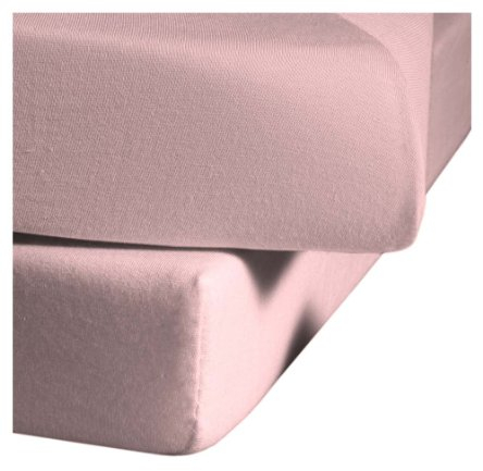 fleuresse Comfort Spannbettlaken (96 % Baumwolle, 4 % Elasthan), mit Rumdumgummizug, Ökotex Standard 100, für Matratzen bis 26 cm Höhe, 120 - 130 x 200 - 220 cm, rosa