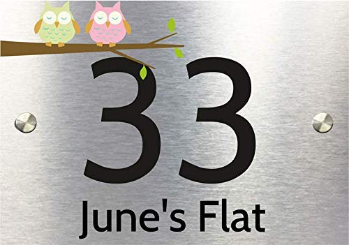 Designer House Number Plaques (Owls)