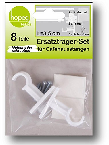 HOPEG Ersatzträger 3,5cm für Cafehausstangen weiß