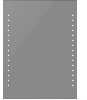 vidaXL Specchio da Bagno Luci LED Bianco 60x80 cm Accessori Specchiera Trucco