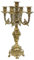 arterameferro Barocker Kerzenständer 5 Flammen aus poliertem Gold Messing Kerzenhalter für Feste Anlässe, Kirche, Barockstil, Höhe 40 cm, Durchmesser Basis 11 cm
