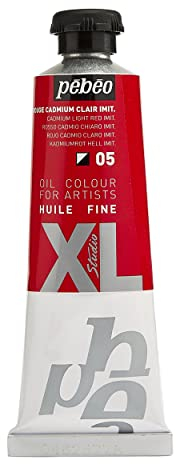 Pebeo - Óleo fino XL 37 ML - Pintura al óleo Rojo - Pintura al óleo Pebeo - Imitación de luz roja de cadmio 37 ml