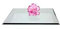 20cm Clear Square Mirrored Candle Plate