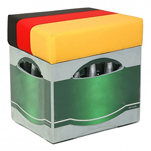Design Sitz Bierkasten Sitzkissen Kunstleder Sitzwürfel Hocker modern - Deutschland