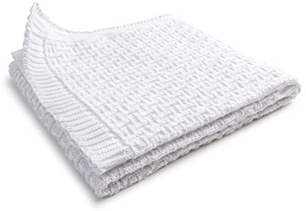 Sonnenstrick Babydecke-Baumwolle - Kuscheldecke, Schmusedecke und Schlafdecke - Bio-Baumwolle aus biologischem Anbau - wärmende und weiche, kratzfreie Decke 100 x 90 cm (Weiß)