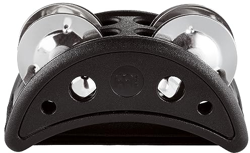 Meinl Percussion CFJS2S-BK - Tamburello da piede, con sonagli in acciaio INOX e cornice in MDF, nero