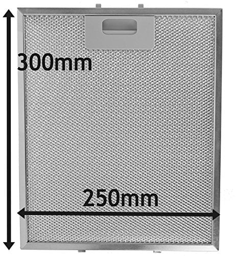SPARES2GO Metal Mesh Filter for Rangemaster Cooker Hood/Extractor Fan Vent (Silver, 300 x 250 mm)