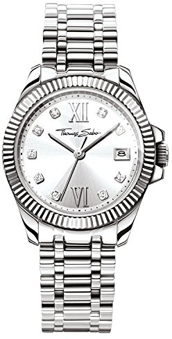 Thomas Sabo Damen Armbanduhr Analog Quarz Edelstahl WA0252-201-201-33 mm