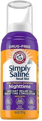 Simply Saline Plus Nighttime Formula Nasal Mist+Eucalyptus, Extra Strength, 4.25 Fl Oz - 2Pc