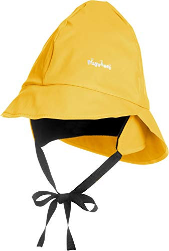 Playshoes Unisex Regen-mütze Gefüttert Wind- Und Wasserdichter Regenhut Regenbekleidung, Gelb Fleecefutter, 49 EU