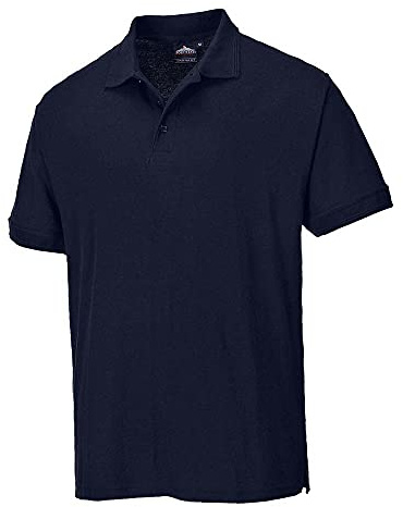 Portwest B210 Herren Naples Poloshirt Aus Piqué Mit UV-Schutz | Marine, M, 40+ UPF Blockiert 98 Prozent UV-Strahlen, Polyester-Baumwollgewebe, Personalisierbar Für Einheitliche Teams