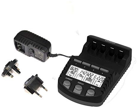 La Crosse Technology RS700 chargeur de piles avec prise UK + europe - Noir