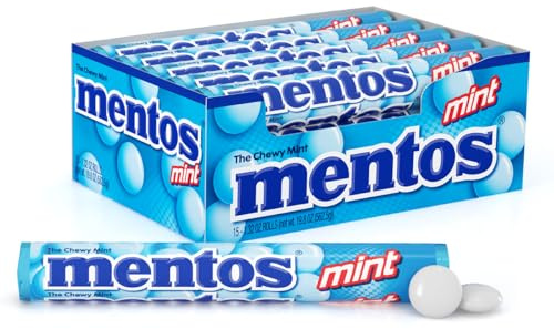 Mentos Peppermint (Economy Case Pack) 1.32 Oz Roll (Pack of 15) by Mentos [Foods]