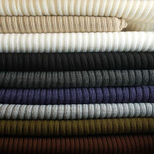 Rib Knit Cuff Waist Band Fabric,Chunky 2 x 2 Knit,Stretch Material,for Knitted Welts,Accessories,Edge,Trim,Body Apparel Fabric,100cm Wide,26 Colours.British Made,Neotrims (Black)