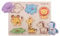 EverEarth Puzzle Safari-Tiere aus nachhaltigem Holz – Buntes Lernspielzeug zur Förderung von Motorik und Tierkenntnissen – Umweltfreundliches Holzpuzzle für Kinder – EE33735