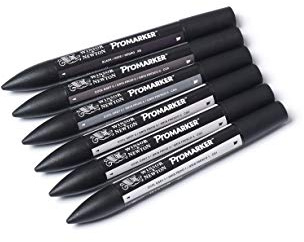 Winsor & Newton 0290024 Pro Marker, Neutral Tones, 6 Count (Pack of 1)