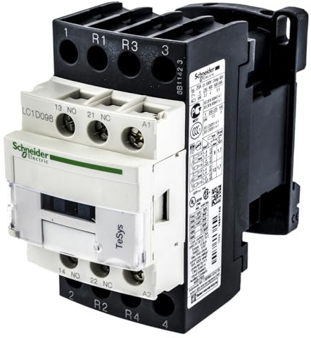 Schneider Electric, TeSys D contactor - 4P(2 NO + 2 NC) - AC-1 - <= 440 V 20 A - 230 V AC coil, LC1D098P7