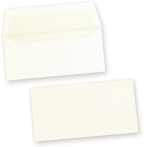 Feine Gohrsmühle Briefhüllen (500 Stück) DIN lang gefüttert mit feinem Innenfutter, Markenumschläge