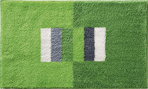 Erwin Müller Badematte Korfu, Badteppich rutschhemmend grün Größe 90x90 cm - für Fußbodenheizung geeignet, flauschig weich (weitere Farben, Größen)