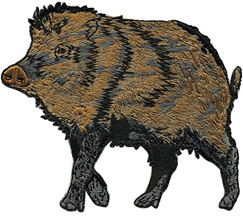 Aufnäher - Wildschwein - 04802 - Gr. ca. 10 x 8 cm - Patches Stick Applikation