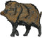 Aufnäher - Wildschwein - 04802 - Gr. ca. 10 x 8 cm - Patches Stick Applikation
