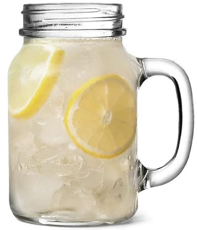 bar@drinkstuff Mason Drinking Jar Glasses 20oz / 568ml, Case of 24