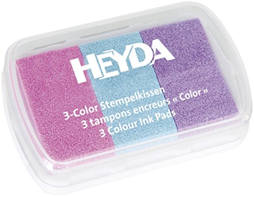 HEYDA Stempelkissen 3-Color, rosa/hellblau/flieder VE = 1