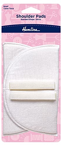 Hemline h902.S, weiß kleines Standard Set-In Schulterpolster 14x10cm, 13mm stark