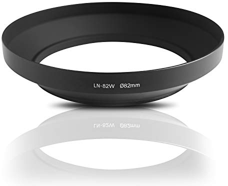 Ares Foto® 82mm Weitwinkel Gegenlichtblende Streulichtblende Sonnenblende zum Einschrauben. CNC gefrästes Metall (Aluminium). Kompatibel mit Sony Canon Nikon Fujifilm Olympus Tamron Sigma Pentax