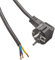 Bachmann 305174 305.174 Strom Anschlusskabel Schwarz 2.00m Schutzkontakt-Zuleitung, Anschlussleitung, Länge 2m H05VV-F3G1,5, One Size