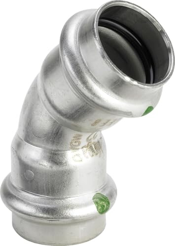 Viega Sanpress gebogene 2326 – 45 ° 2326 Durchmesser 15 mm Edelstahl