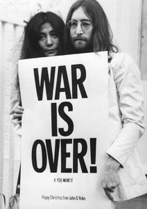 John Lennon & Yoko – War Is Over – A3 Poster, Kunstdruck, Bild