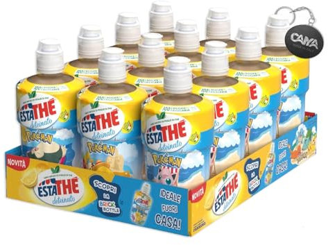 Estathe' The Deteinato al Gusto Limone Vero Infuso di Foglie di The 250ml - NOVITA' 2024 [CAIYA® BOX da 12 Bottigline]