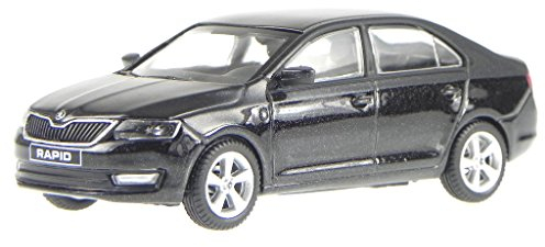 Skoda Rapid 2012 schwarz black magic Modellauto 143AB-022D Abrex 1:43