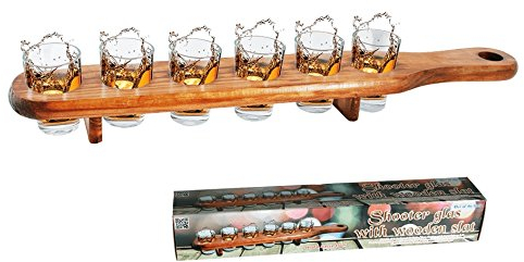 Verres à shooters avec planche