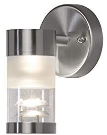 Konstsmide Bolzano 7594 Wandleuchte (B: 9cm T: 11,5cm T: 16,5cm, 1x35W, IP44) rostfreier Edelstahl